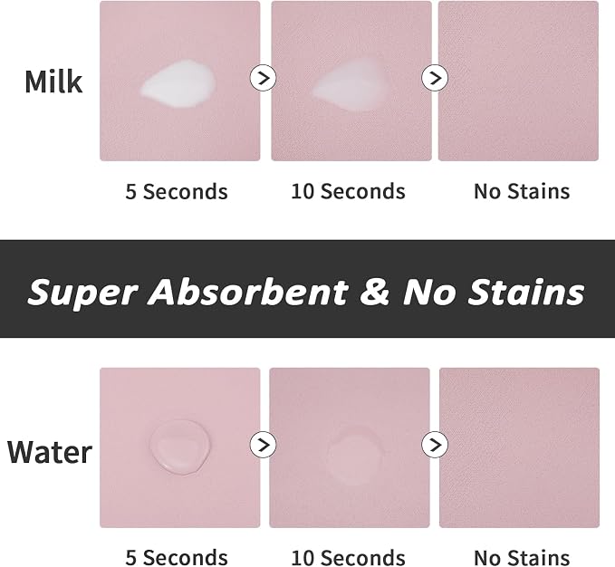 HotLive Dog Food Mat - Absorbent Cat Mat for Food and Water, No Stains Pet Feeding Bowl Mat, Easy to Clean Pet Placemats, Quick Dry Dog Water Dispenser Mat for Messy Drinkers | Paw Pink 18"x28"
