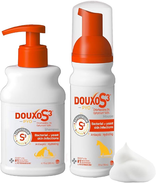 DOUXO S3 PYO Combo Set - Shampoo (6.7 oz) & Mousse (5.1 oz)