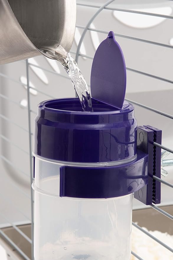 Lixit® Lever Valve Top Fill No Drip Water Bottles for Rabbits, Chinchillas, Ferrets, Guinea Pigs and Adult Rats (Purple (Pack of 1), 32 Ounce)
