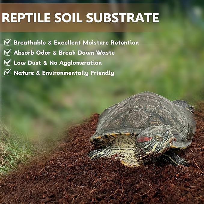 BNOSDM 2PCS Reptile Soil Substrate,Fluffy Small-Strand Reptile Substrate,Natural Terrarium Bioactive Soil Bedding for Snakes, Lizards, Tortoises Tarantulas,Lizards