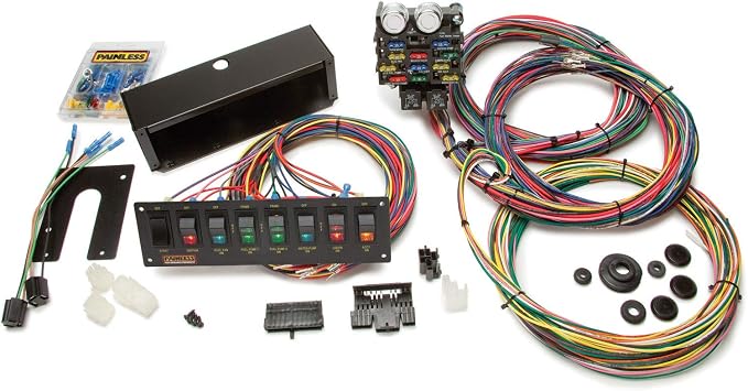 Painless Performance 50003 Pro Street Chassis Harness with Switch Panel, 21-Circuits