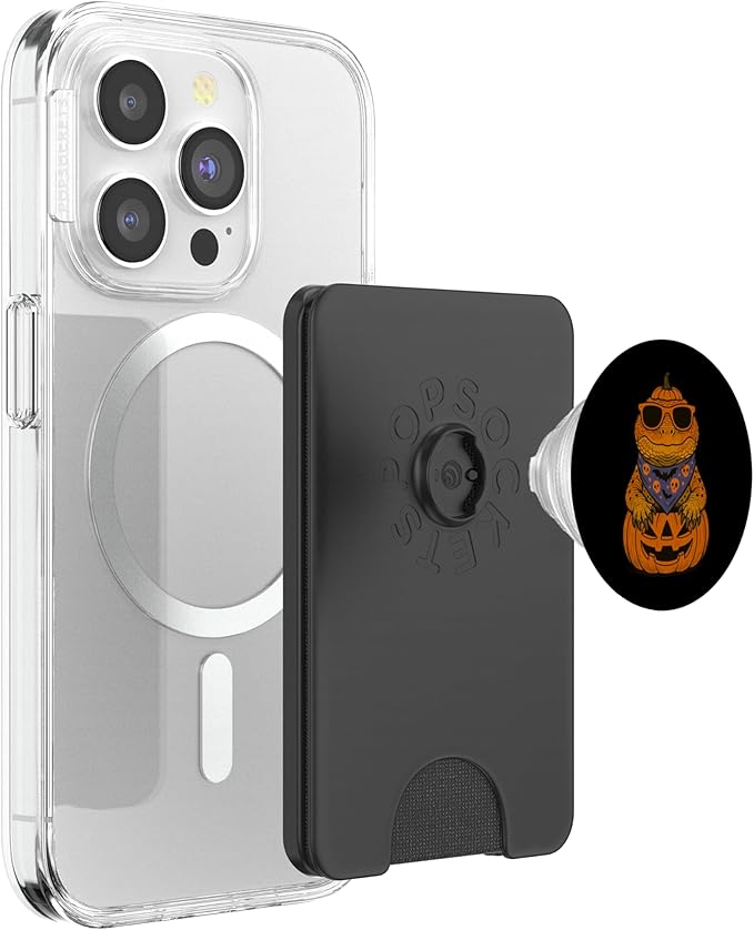 Spooky Uromastyx Pumpkin Halloween PopSockets PopWallet for MagSafe