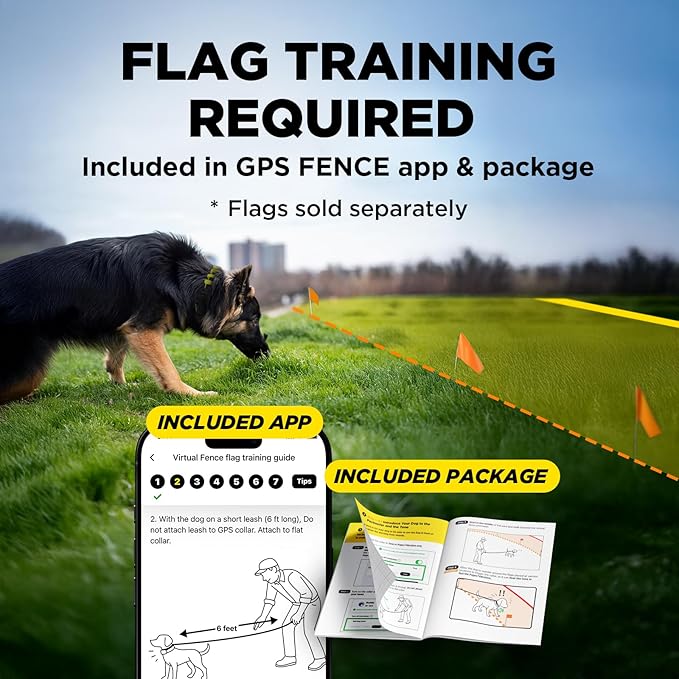 Dogtra GPS Fence – No Subscription, Custom Wireless Dog Fence with App, Smart Guidance & Return Reminder Tone/Vibration/Correction, IPX9K Waterproof Rechargeable Collar, Safe Freedom for Dogs 15 Lbs+