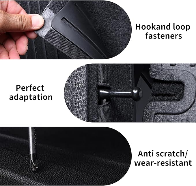 Cargo Mat with Backrest Protection for 2026 Honda Passport,TPE All Weather Protection Cargo Liner with Velcro Rear Seats Backrest car Accessories-Black