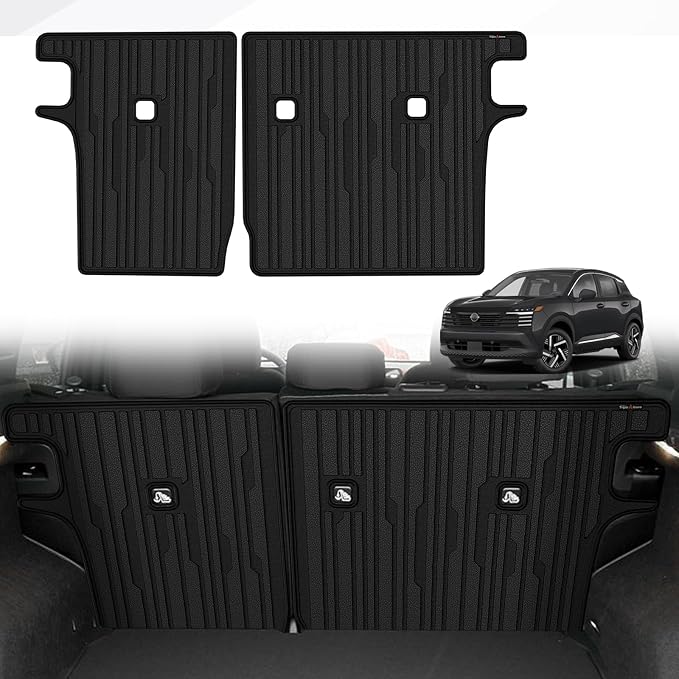 TripleAliners Backrest Mats All Weather Liners Compatible with 2025 2026 Nissan Kicks Interior Accessories TPE Second Row Seats Back Cover Custom Fit Protection Car Liner