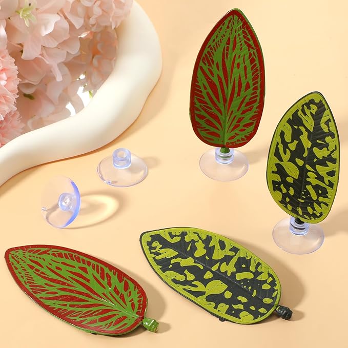 4 Pcs Betta Hammock Betta Fish Tank Decor Aquarium Decor Plastic Plants Bettas Fish Leaf Hammock Bettas Fishes Toys for Resting Sleeping Playing Hiding Breeding