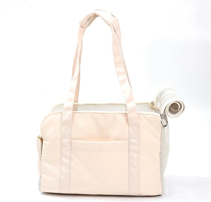 Pet Breathable Mesh Tote Bag, Pet Hands-Free Shoulder Bag,Dog and Cat Lightweight and Comfortable Pet Shoulder Bag, Pet Carrier Purse for Small Dog Cat（Can Hold 10 Pounds）