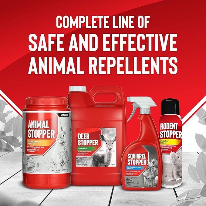 Messina Animal Stopper Granular Repellent - Safe & Effective, All Natural Food Grade Ingredients; Repels Groundhogs, Rabbits, Skunks, Raccoons and Other Garden Animals; Ready to Use, 5 lbs (AS-G-005)