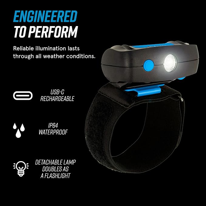 noxgear LightHound Light Up Reflective Dog Harness and Wrist Light, Large | 360° Light Up Reflective Dog Harness, 8 Colors & 6 Modes, USB Rechargeable, Adjustable, Rainproof, LED Fiber Optic