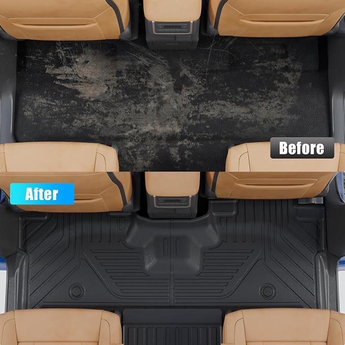 Floor Mats Compatible with 2025 2026 Ford Expedition 7-Seater Captain Chairs (NOT for Max) Trunk Mat Cargo Mat Cargo Liner Expedition Accessories (Floor Mats+Trunk Mat+Backrest Mats)