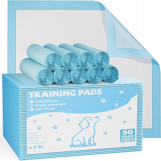 DUMOS 300 Count Puppy Dog Pads, Disposable Dogs Potty Pee Training Pads | 6-Layer Super Absorbency, Disposable Pet Leakproof Quick Drying, 22"×22"× Regular Size