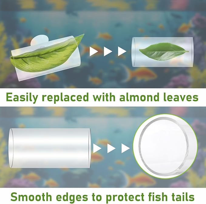 5Pcs Betta Hammock & Fish Toys Set, Betta Fish Tank Accessories Hammock Soft Aquarium Decor Plastic Plants with Suction Cups for Sleeping Resting Hiding Playing