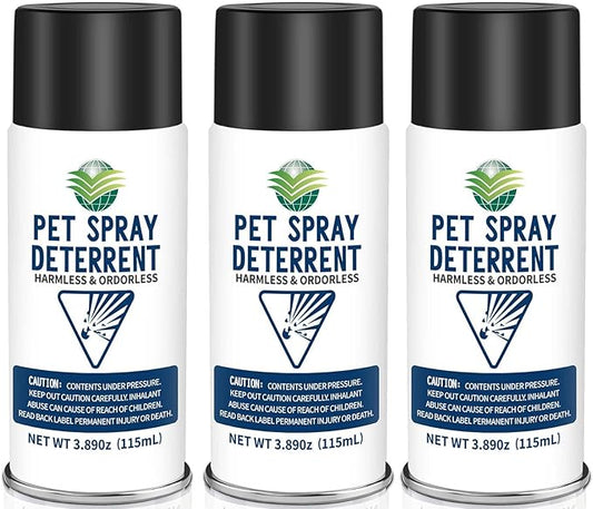 Cat Spray Deterrent System, Pet Deterrent Device Refill, CATSSS Refill [ 11.67Oz & 3 Pack ] Safe for Cats & Dogs Motion Activated Pet Deterrent Spray System-Only Applicable to The First Generation