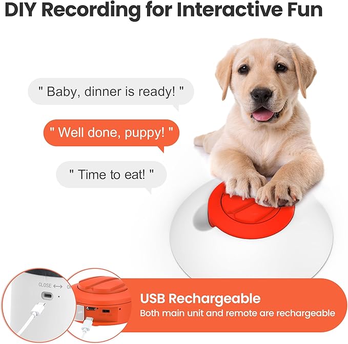 Potaroma Dog Puzzle Feeder Toy, Interactive IQ Training | Electronic Treat Dispenser, Automatic Rechargeable With Remote for Food Dispensing, All Breeds, 280ml Capacity