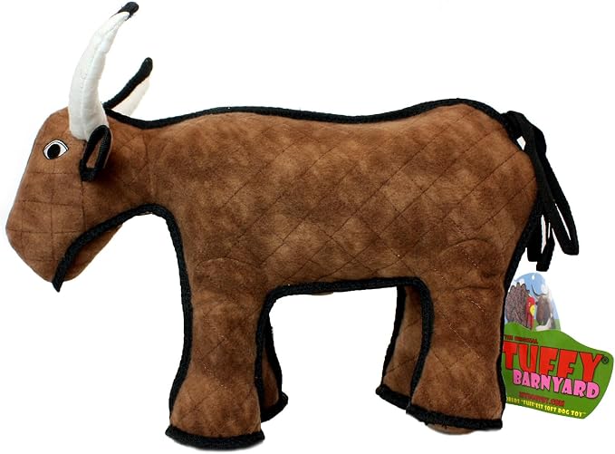 TUFFY® : Bull Dog Toy: Ultra Durable Plush Toy with Multiple Layers & Reinforced Seams, Washable and Floats, Original Construction