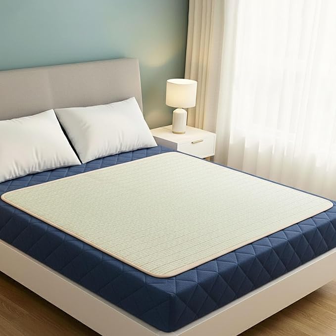 Large Bed Pads Washable Waterproof, 60"x 40" Soft Reusable Pee Pads for Incontinence, 4-Layer Absorbent Cotton Underpads Mattress Protectors for Urine Adults, Seniors,Women & Pets Bedwetting