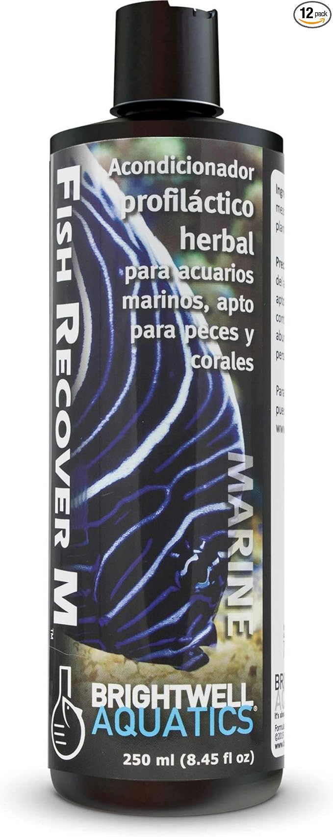 Brightwell Aquatics Fish Recover M – Botanical Remedy for Treating Marine Fish Health Issues, 250 ml