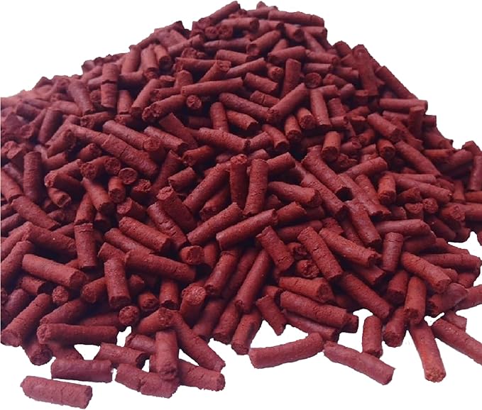 Aquatic Foods Inc. Beef Heart Sinking Sticks, APX 1/8" x 7/16" Beef Heart Sticks for Discus, Cichlids, Koi & Pond Fish, Great for All Tropical Fish - 2-lbs Large Jar