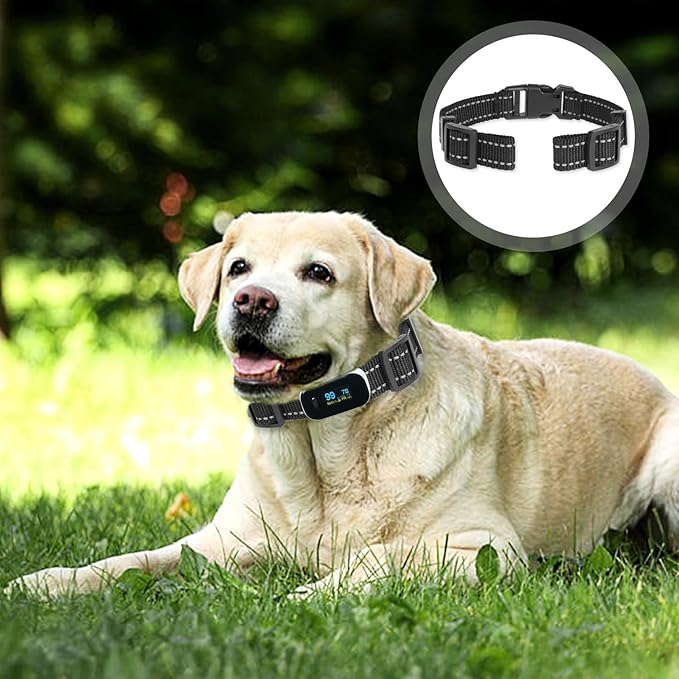 2 Pack Replacement Collar for Dog Training Collar Replacement Strap for GPS Tracker, Reflective Electronic Fence Training Barking Collar for Most Dog Training Collar Receivers