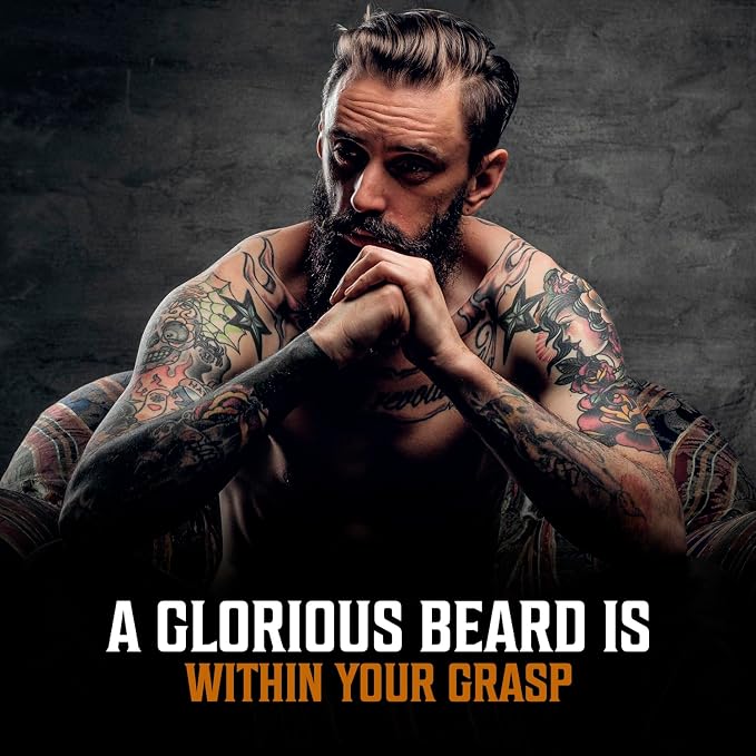 Viking Revolution Ultimate Beard Kit - Coffee Whiskey, 5 Pcs with Metal Box | Richly Scented Coffee Whiskey Products - Includes Beard Brush, Beard Comb, Beard Balm, Beard Oil and Moustache Scissors