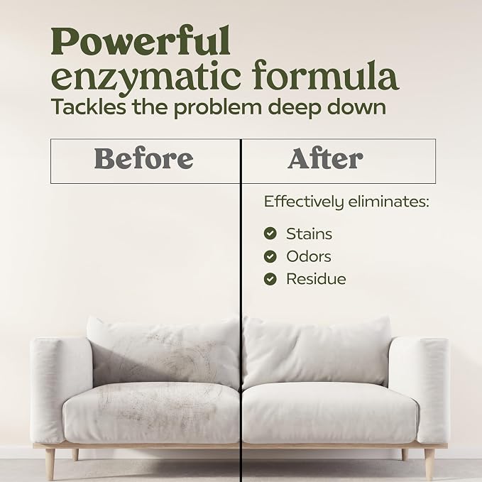 PAWFUME Stain & Pet Urine Odor Eliminator, 2-Pack | Enzymatic quick-dry formula with eco-friendly ingredients for upholstery, fabrics and Carpet Cleaner Spray use
