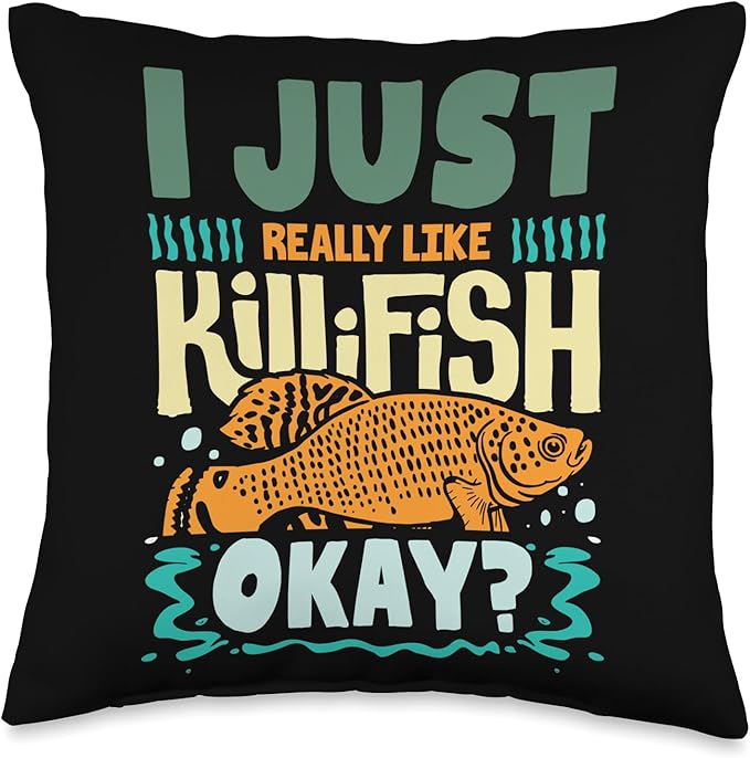 Killifish Aquarium Owner Aquascaping I Just Like Killifish Throw Pillow