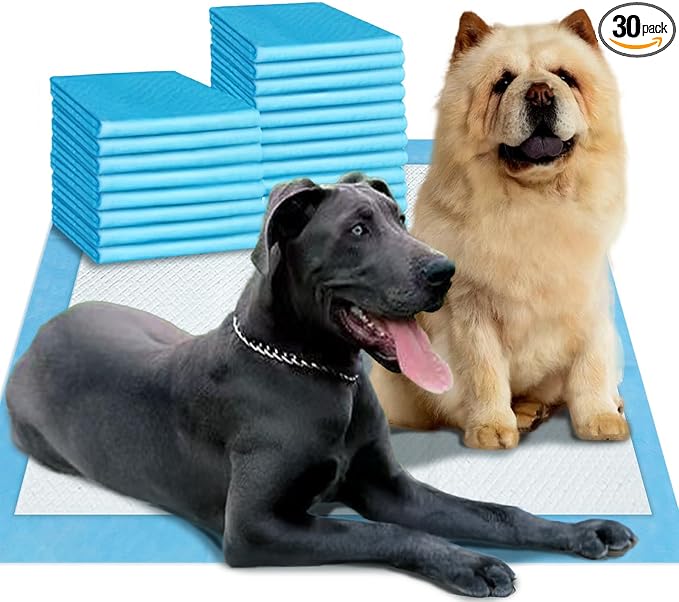 Boscute Enormous Size 54"x37" Pee Pads for Large Dogs, Heavy Absorbent Quick Dry Disposable Puppy Pee Pads, Thicken Strong Leak-Proof Backing Disposable Dog Pads