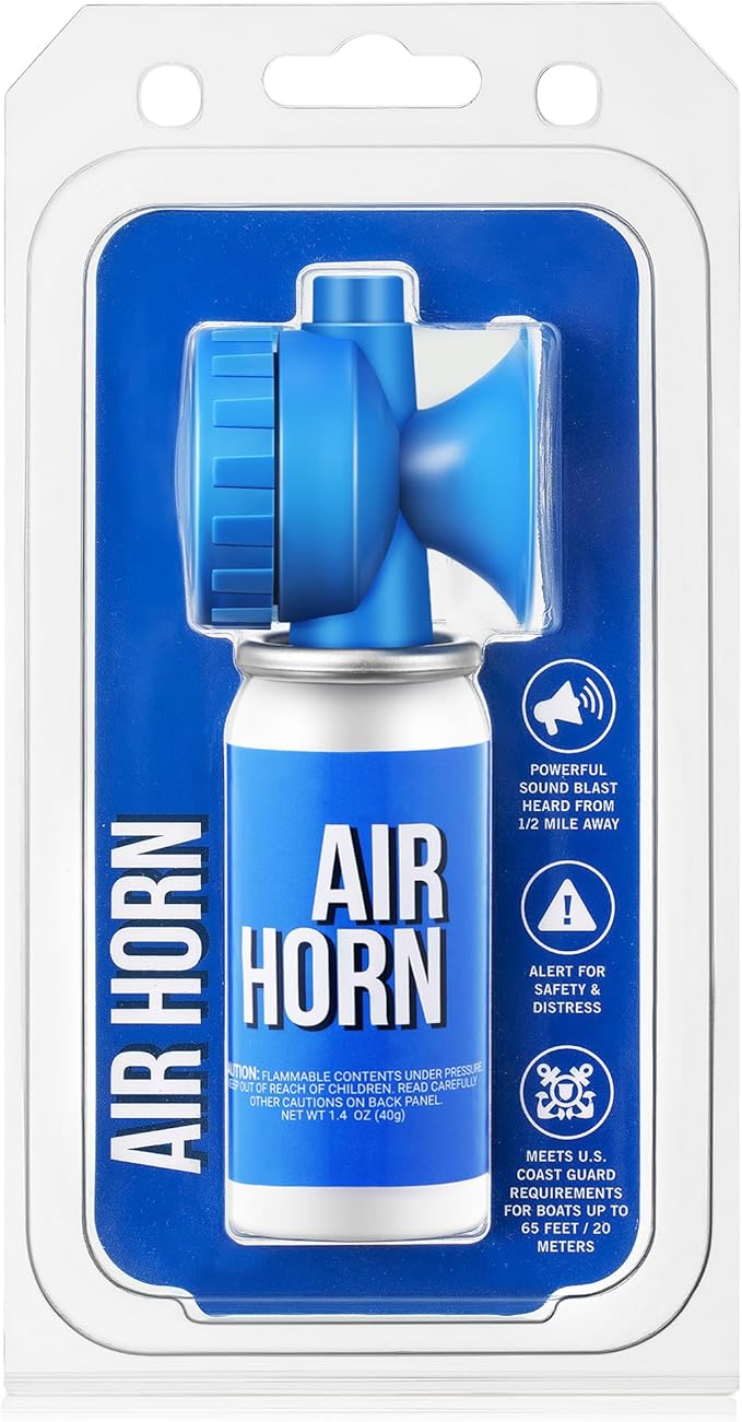 Saillong 1.4oz Marine Boat Air Horn, Loud Air Horns for Safety, Mini Small Blow Fog Bear Horn, Meet Coast Guard, Emergency Use for Marine Boating Sporting Events Outdoor Alarm