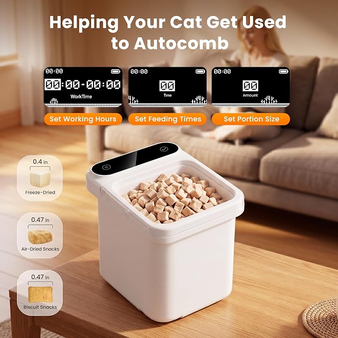 Pro Automatic Cat Self Groomer with 6 Flexible Grooming Brushes