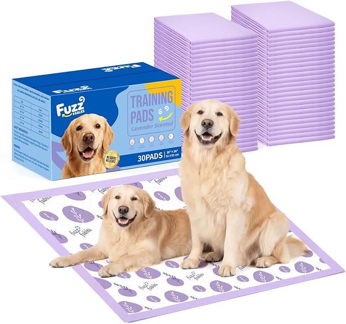 Dog Training Pads for Large Dog-36"x 36",30Cts | Super Absorbent, Lavender Scented, Leak-Proof & Adhesive Tabs, Quick-Dry Surface, Pee Pads for Medium to Large Dogs