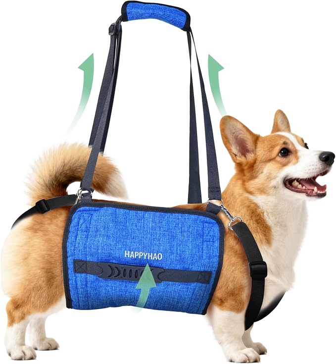 Adjustable Dog Lift Harness, Suitable for Medium to Large Dogs,Blue L