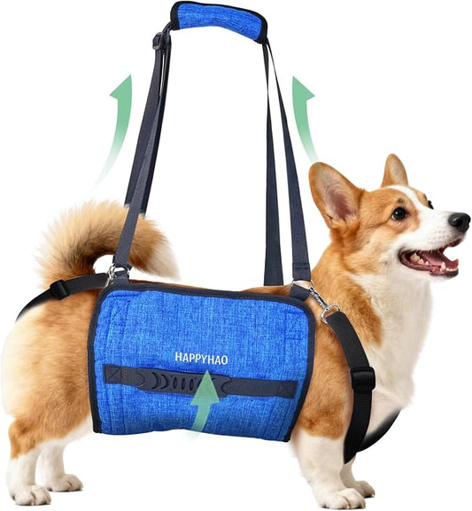 Adjustable Dog Lift Harness, Suitable for Medium to Large Dogs,Blue L
