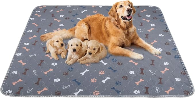 Washable Pee Pad for Dogs, 2 Pack Large Reusable Puppy Pads, 41"x41" | Super Absorbent, Waterproof & Leakproof, Non-Slip Bottom, Machine Washable, For Floors, Beds, Couches, Crates, Carpets, Cars