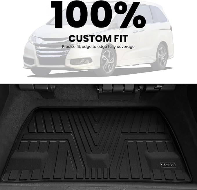 LASFIT Trunk Mat for Honda Odyssey 2018-2026, Custom Fit Cargo Mat, Waterproof All Weather, Kid & Pet Friendly, Easy Clean for Family Use