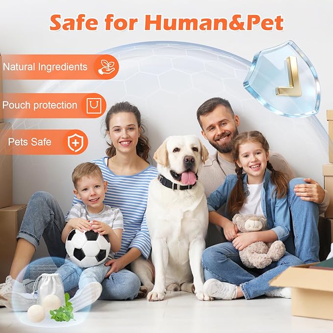 Mouse Repellent Indoor, Rodent Repellent, 12 Packs Upgraded Natural Peppermint Balls for Rodents, Suitable for Mice, Rats, Squirrels, Spiders, and Pests, Safe for Homes & Pets (12, White)