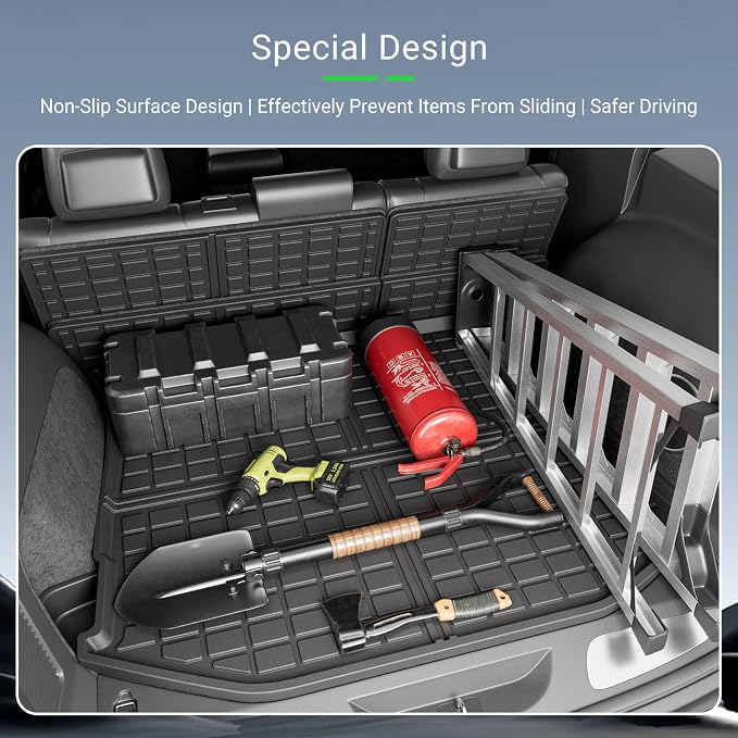 xipoqix Cargo Mat Backrest Mat Compatible with 2011-2021 Jeep Grand Cherokee Cargo Liners Back Seat Protector Replacement for 2011-2021 Jeep Grand Cherokee Accessories (Trunk Mat+Backrest Mats)