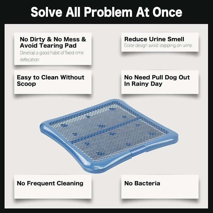 petphabet Training Pad Holder Floor Protection Dog Pad Holder Mesh Training Tray (L-24"x24")…