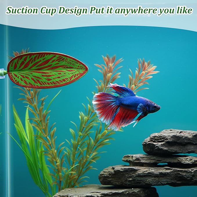 4 Pcs Betta Hammock Betta Fish Tank Decor Aquarium Decor Plastic Plants Bettas Fish Leaf Hammock Bettas Fishes Toys for Resting Sleeping Playing Hiding Breeding