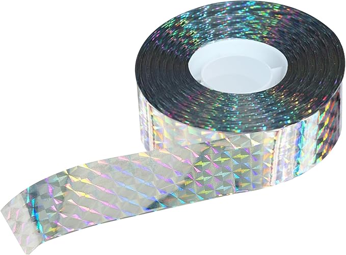 Bird Scare Reflective Tape, Double-Sided Reflective, for Repelling Sparrows and Woodpeckers, Suitable for Outdoor Use in Homes, Gardens, Farms, Orchards,Outdoor (500 Ft*1)