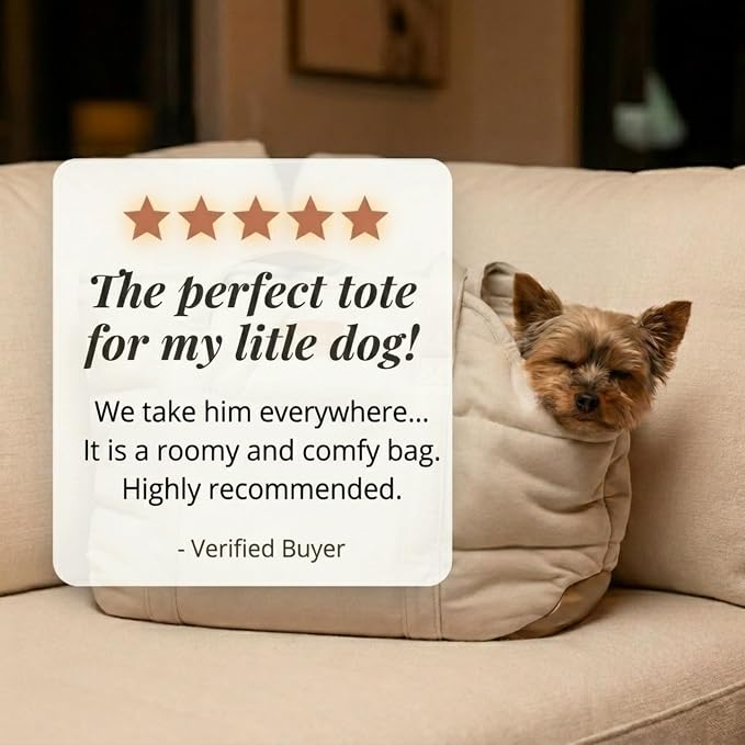 Plush Dog Purse Carrier for Small Dogs, Soft Tote Bag with Safety Harness Clip, Cozy Pet Carrier for Dogs Under 15 lbs, Comfortable Dog Shoulder Carrier for Travel, White 2.0
