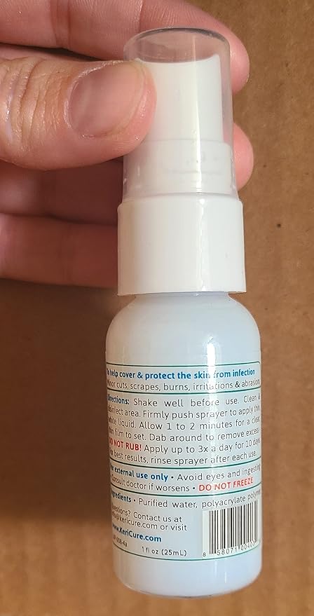 Natural Seal Liquid Bandage Spray - Sting-Free, Hypoallergenic Wound Care for Cuts, Scrapes, and Skin Irritations - Water-Based Formula for Kids, Adults & Sensitive Skin - Made in USA, 1 Ounce
