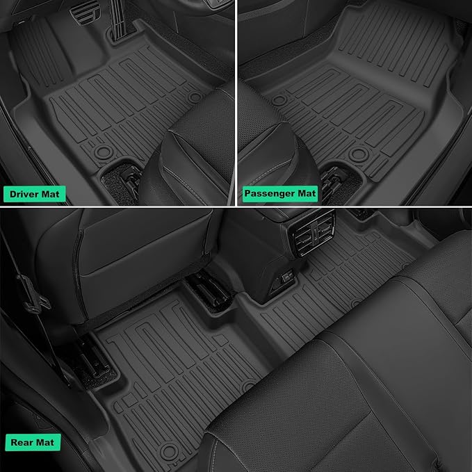 Original Floor Mats for 2022-2025 Lexus NX NX250/ NX350/ NX350h - Custom Fit All Weather TPE Heavy Duty Car Mats 1st and 2nd Row for NX Accessories