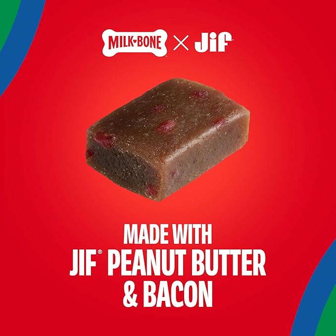 Milk-Bone Peanut Buttery Bites Soft Dog Treats with Real Peanut Butter & Bacon