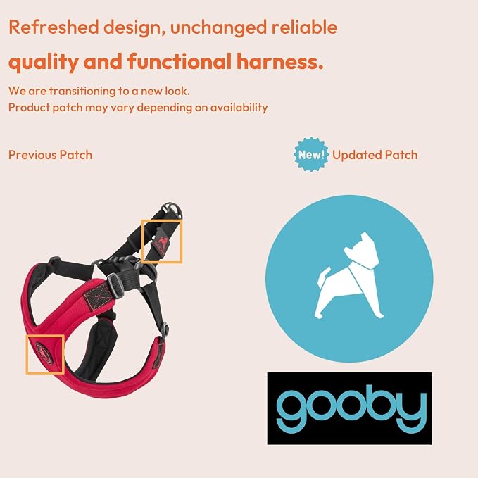 Gooby Escape Free Sport Dog Harness, Choke-Free, Turquoise, Large | Patented escape-free frame; Reduces choking; 4-point adjustment; Soft neoprene padding; Durable webbed straps