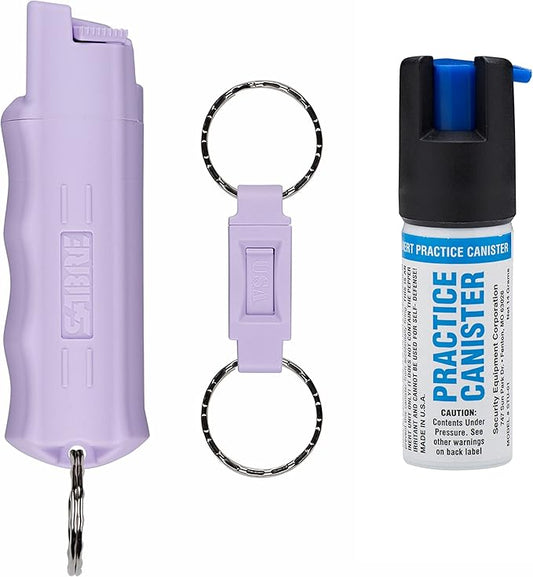 Sabre Pepper Spray - Quick Release Keychain for Easy Carry & Fast Access, Max Police Strength Self Defense OC Spray with UV Dye, 10 Sec. Spray Time, Finger Grip - Faster Aim, 0.54 fl oz,Secure Safety