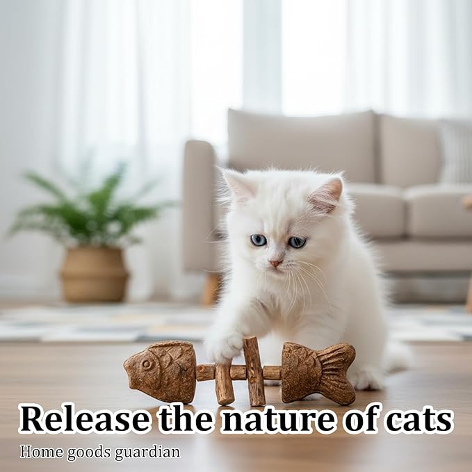 3-Piece Fishbone Cats Purrident Cat Dental, Purrident Cat Chew, Purrident for Cats, Dental Health for Cats, Natural Teeth Cleaning Stick, Apply to for Indoor Cats and Kittens(Mxed Flavor)