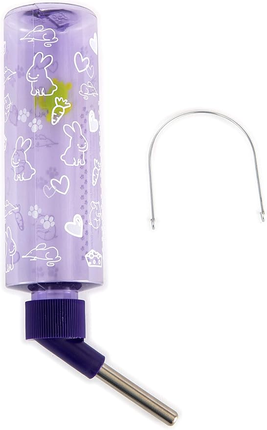 Lixit® Critter Bright Water Bottles for Hamsters, Rabbits, Chinchillas, Ferrets, Guinea Pigs and Other Small Animals - Made in USA (Blue (Pack of 2), 8 Ounce)