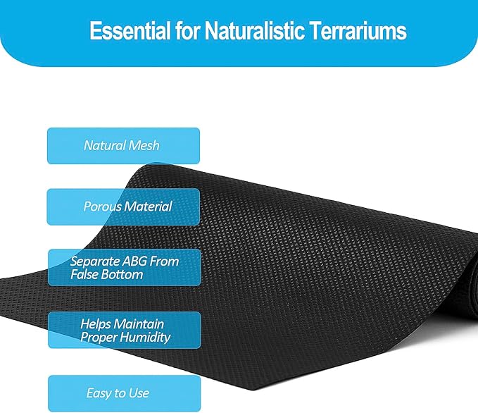 2Pcs 36"x18"Reptile Terrarium Substrate Barriers, Bioactive Terrarium Supplies, Reptile Tank Accessories for Geckos, Snakes, Lizards, Frogs, Tarantula, Newts, Salamanders, Skinks
