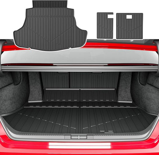 xipoqix Cargo Mat Backrest Mat Compatible with 2025 2026 Toyota Camry TPE Cargo Liner Back Seat Protector Replacement for 2025 2026 Toyota Camry Accessories (Trunk Mat+Backrest Mats)