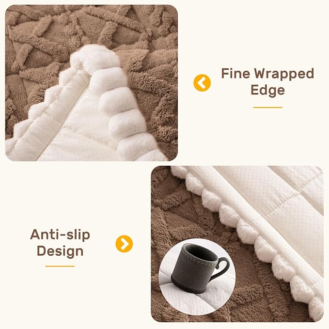 Couch Cover for Dogs, Washable Non Slip Sofa Covers for 3 Cushion Couch Pet Friendly Fuzzy Sofa Protector&Bed Mat for Pets (27.6"x70.9" Coffee)